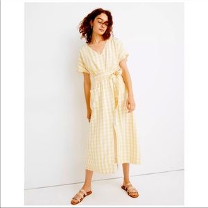Yellow Gingham Madewell dress size 2